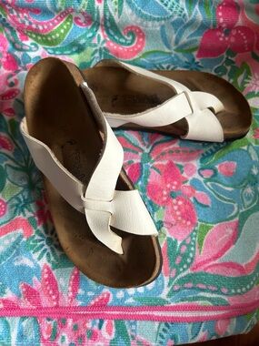 Birki’s White Sandals.